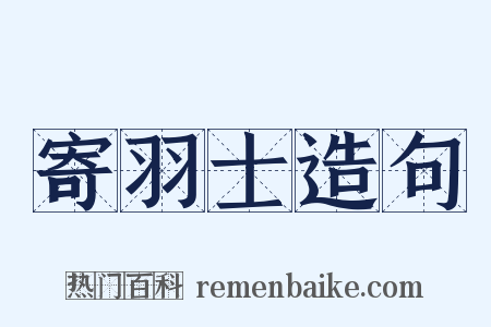 寄羽士造句是什么意思的图片